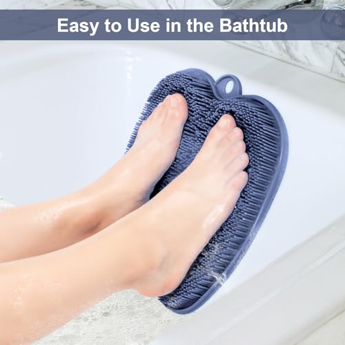 Large Foot Scrubber Mat for Shower - Exfoliating Foot Spa