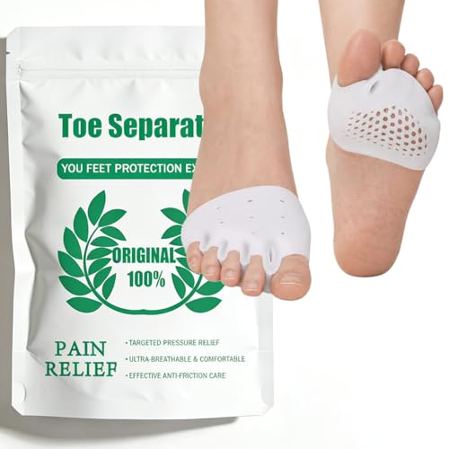 Silicone Toe Separators for Bunions & Overlapping Toes - 2-Pack