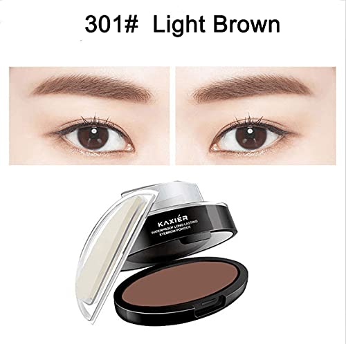 Waterproof Eyebrow Stamp Powder Kit - Light Brown