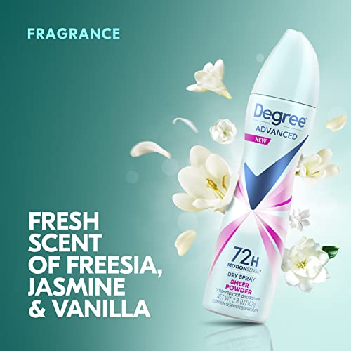 Degree Advanced Antiperspirant Deodorant Dry Spray 72-Hour Protection, Pack of 3