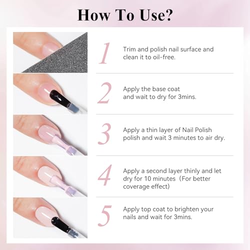Bevimee 24-Color Nail Polish Set - Quick Dry, Long Lasting