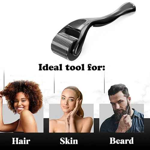 Derma Roller 540 Titanium Microneedles for Face, Scalp & Beard Care | 0.25mm Needle Depth | Premium Durable Design | Hypoallergenic & Easy-Clean | Unisex for Women & Men