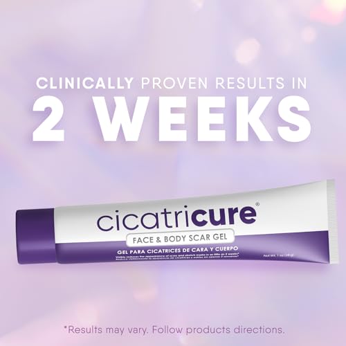 Cicatricure Face & Body Advanced Scar Gel, Scar Treatment for Old & New Scars, Fades Stretch Marks Away, Surgical Scars, Injuries, Burns and Acne Scar Treatment, For Adults & Kids, 1 oz (28g), 1-Pack