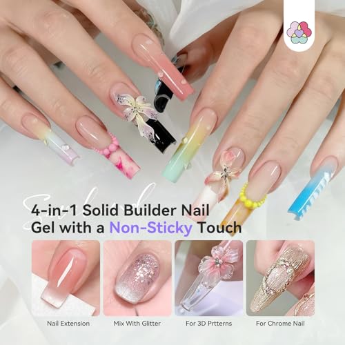 SAVILAND Solid Builder Nail Gel 15g Non-Sticky 3D Nail Art, Clear