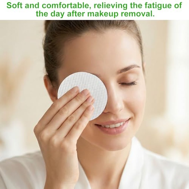 150 Extra Large Lint-Free Cotton Rounds 3.14" for Makeup & Cleansing