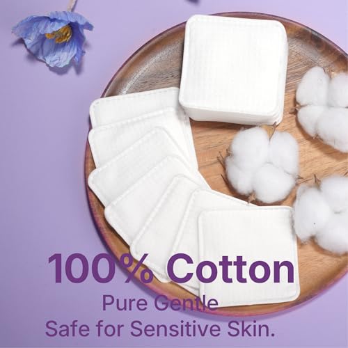 Extra Large Cotton Pads 3x3 Inch, 70 Count - Lint-Free