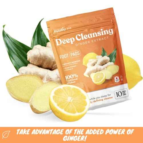 Nuubu | Ginger Deep Cleansing Foot Pads for Better Sleep & Foot Care | Premium Japanese Organic Feet Pads with Ginger Powder (30 Pc)