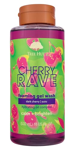 Tree Hut Cherry Rave Hydrating & Brightening Foaming Gel Wash, 18 oz.