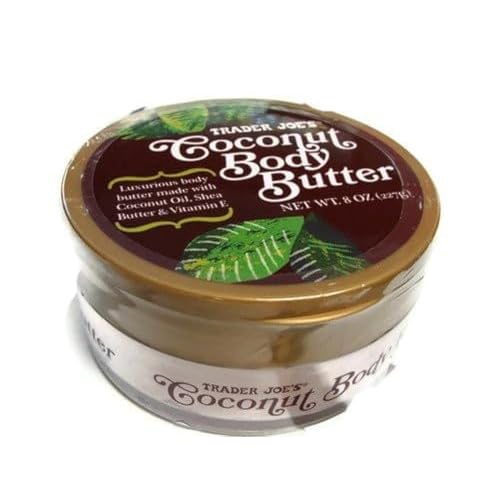 Trader Joe's Coconut Body Butter made with Coconut Oil, Shea Butter & Vitamin E in 8 oz. Cruelty Free (Pack of 5)