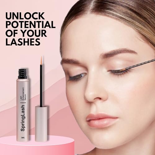 SpringLash Eyelash & Eyebrow Growth Serum with Biotin - Vegan & Cruelty-Free Lash Enhancer, 0.10 fl oz