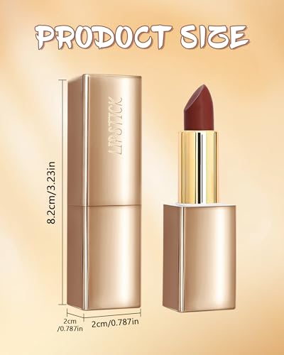 Brown Velvet Matte Lipstick - Long Lasting Waterproof Gloss