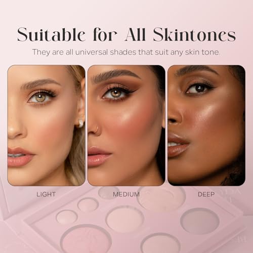 FREEORR Baked Makeup Palette - 4-in-1 Blush, Highlighter, Bronzer & Eyeshadows