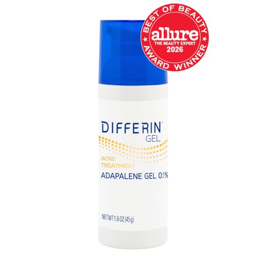 Differin Acne Retinoid Gel 0.1% Adapalene - 45g Single-Dose Pump, OTC Acne Treatment