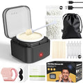 Nose Wax Kit Men: Nose and Ear Hair Removal Kit with Smart Temperature Control & USB C Fast Heating, Nose Hair Wax Kit Includes 100g Hard Wax Beans 20 Sticks & Travel Bag | Lasts up to 7 Weeks 15 Uses