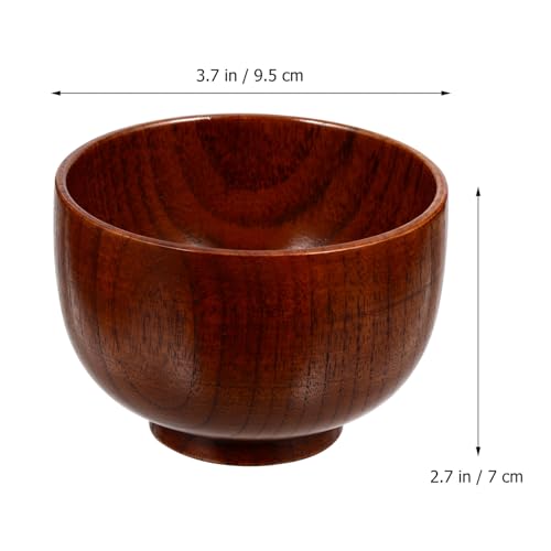 Mipcase Wooden Shaving Soap Bowl for Men Durable Thick Shave Mug with Smooth Polished Surface Comfortable Handle 3.74 X 3.74 X 2.75 Inch Shaving Accessory