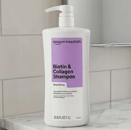 Amazon Essentials Biotin & Collagen Shampoo, Sulfate-Free, 33.8 Fl Oz