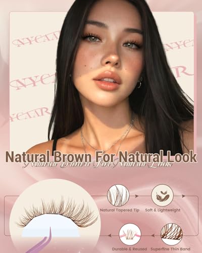 Brown Wispy Lash Clusters Kit - 144pcs DIY Eyelash Extensions