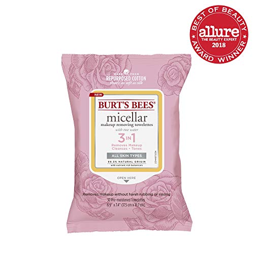 Burt's Bees Rose Water Facial Wipes - 30 Count Makeup Remover