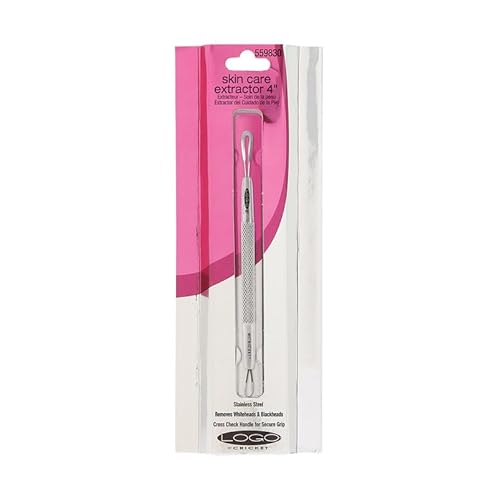 Cricket Logo Classic Skin Care Tool Extractor for White Heads, Black Heads and Removing Blemishes, Non-Rust Stainless Steel
