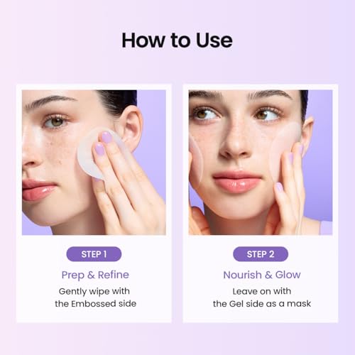 BIODANCE PDRN Caviar Dual Gel Toner Pads - Gentle Exfoliating & Firming Korean Skin Care, 60 Pads