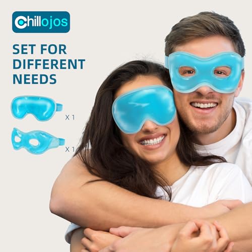 Chillojos Cooling Eye Mask - Reusable Gel Compress for Puffy Eyes