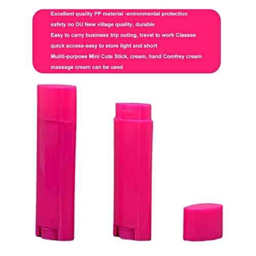 FZBNSRKO 5ml 25Pcs Empty Oval Deodorant Lip balm Tubes Containers Twist-up Refillable Containers for Lipstick,Chapstick,Homemade Lip balm,DIY Deodorants(Hot Pink)