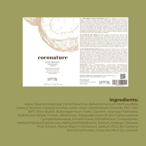 COCONATURE Hair Protein Treatment 5.07 Fl Oz - Formaldehyde-Free Smoothing & Deep Repair