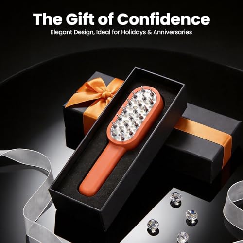 Red Light Therapy Scalp Comb with 4 Light Wavelengths & Vibration Massage