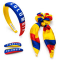 Colombia Flag Hair Accessory Set for Women - 4 Pieces
