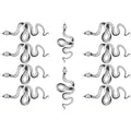 Fashion Realistic Big Size Black Snake Temporary Tattoo Stickers for Women Men Waterproof Fake Tattoo Waist Body Forearm Arm (Pack of 10)