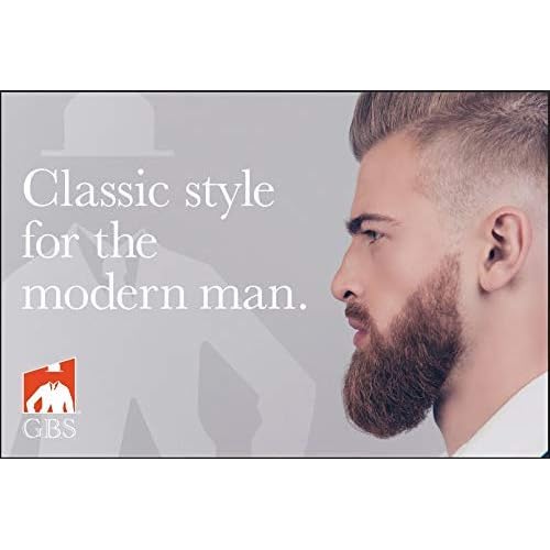 G.B.S Men's 100% Boar Bristle Beard Brush & Natural Wood Beard Comb Hair Mustache Shaving Brush Facial Hair Brush Portable and Travel Friendly