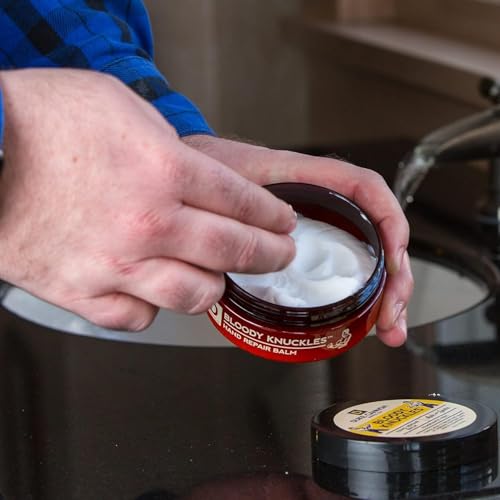 Duke Cannon Supply Co. Bloody Knuckles Hand Repair Balm 3-Pack ? 5 oz Unscented Hand Cream for Workers Fighters and Athletes ? Heavy Duty Moisturizer for Dry Cracked Hands