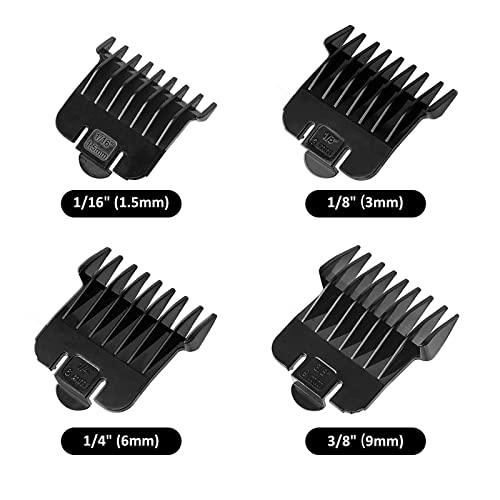 Clipper Guards Set for Andis T Outliner - 4 Sizes (1/16" to 3/8")
