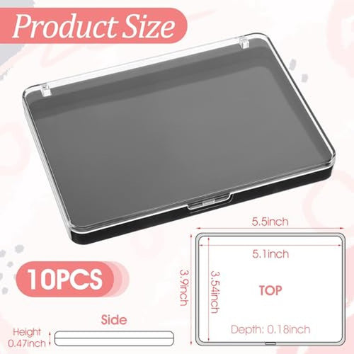 10-Pack Magnetic Makeup Palettes with Clear Top for DIY Cosmetics