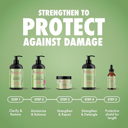 Mielle Organics Rosemary & Mint Edge Control Gel - Strong Hold, Biotin & Organic Oils, 2 Oz (Pack of 1)