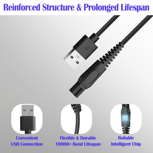 Charger Cable Compatible with Ufree/Brightup/VIKICON Beard Trimmer All-in-one Multifunctional Grooming kit Hair Clippers USB Cable