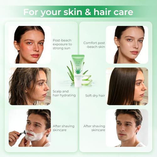 Travel Size Aloe Vera Gel - 30 Mini Packs for Hydration & Soothing