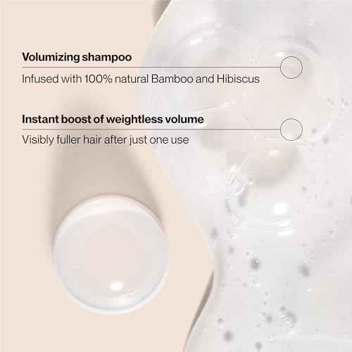 Suave Bamboo & Hibiscus Volumizing Shampoo, for Fine and Flat Hair, Salon Proven System for Boosting Hair Volume and Body, 12.6 oz