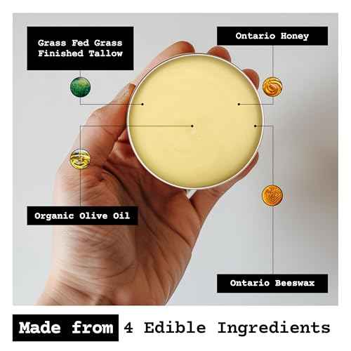 The Tallowed Truth F-Balm Tallow ? Grass-fed, Grass-finished Tallow ? 5 Ingredients Only ? Canadian-made All Purpose Tallow Balm ? Made in Canada ? Tallow for Face & Body (2 oz (1-Pack), Unscented)