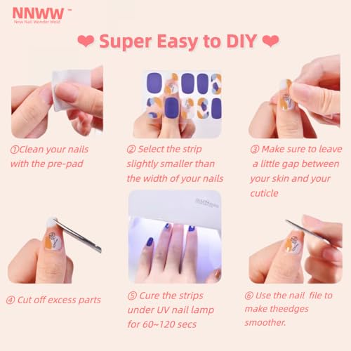 Semi Cured Gel Nail Strips,Back to School for Students Semi Cured Gel Nail Stickers, Gel Nail Wraps UV for Home Nails DIY,UV Nails Sticker,Nail Design with Any Nail Lamps 20pcs (Party Dots)