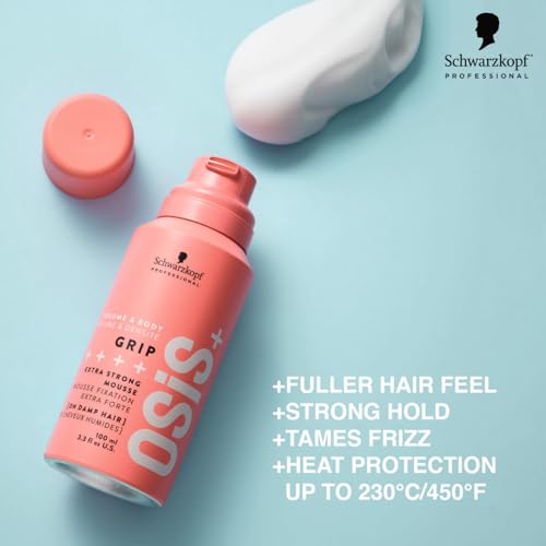 OSiS+ Packing Light and Styling Right Travel Hair Styling Kit - Includes Dust It Mattifying Volume Hair Powder, Travel Size Grip Extreme Hold Mousse, Limited-Edition Travel-Size Makeup Bag Gift Set