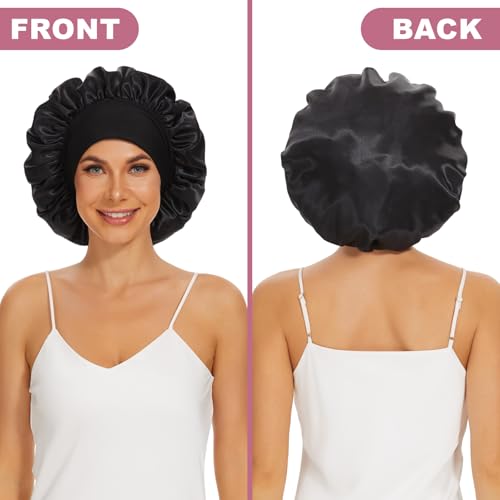 4Pcs Silk Sleep Bonnet for Hair Protection | Satin Bonnet Set