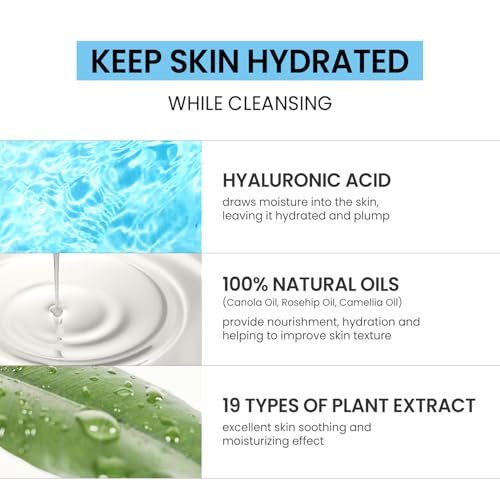 coxir ULTRA HYALURONIC CLEANSING OIL l Korean Facial Cleanser, Blackhead Makeup Removal with Hyaluronic Acid, Cruelty Free, Hydrating, Smoothing, Calming, Moisturizing [5.07 Fl.oz(pack of 2)]