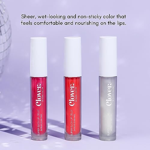 Clover Super Slick Lip Jelly - Non-Sticky Moisturizing Lip Gloss, Skyline