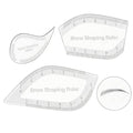 3pcs Eyebrow Mapping Ruler Set - Teardrop, Leaf & Half Leaf