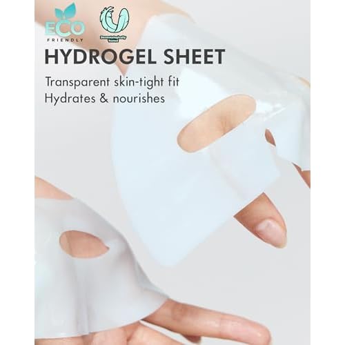 DERMAL Seoul Face PDRN Hydrogel Melting Mask (4 Pack) - 5% Salmon DNA Overnight Regeneration Facial Mask - Skin Barrier Repair & Calming Ritual with Cica & Probiotics - K-Beauty