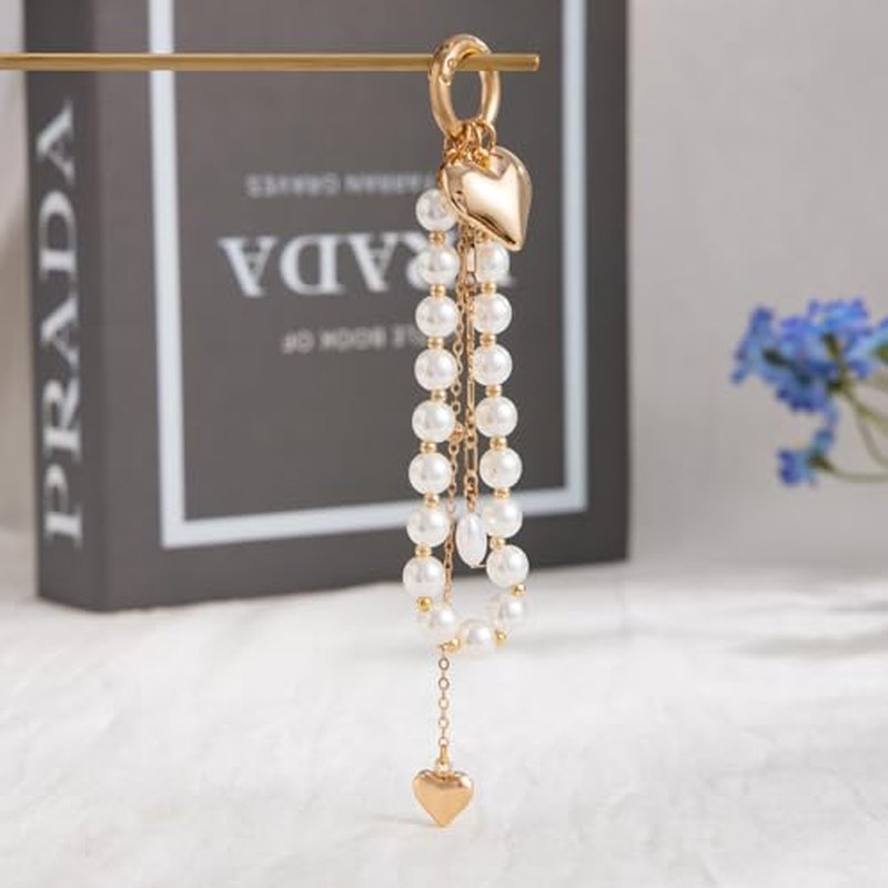 Silver Heart Bag Charm Keychain for Handbags & Backpacks