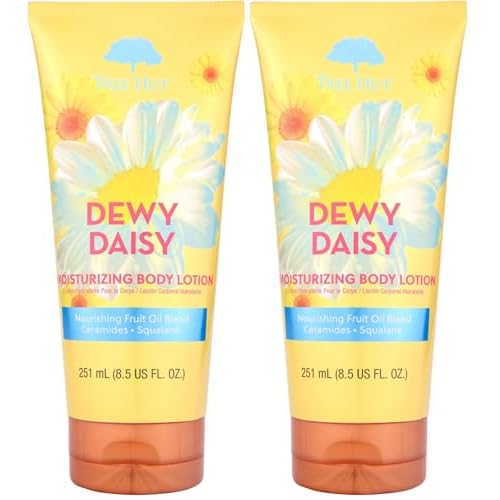 Tree Hut Dewy Daisy Moisturizing Body Lotion, Ceramide and Squalene Formula Helps Protect Skin, Long-lasting Hydration Leaves Skin Feeling Soft & Moisturized, 8.5 fl oz. (Pack of 2)