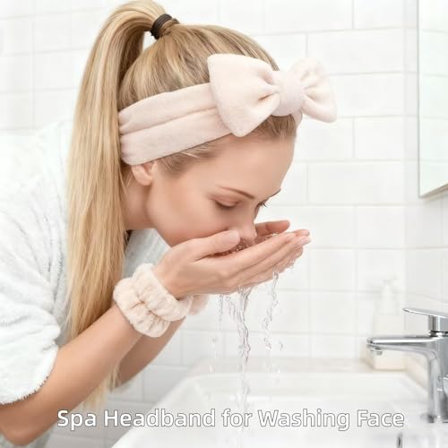 7-Piece Spa Set with Headbands, Wristbands & Hair Clip