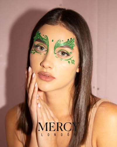 Poison Ivy Leaf Face Jewels - Halloween Costume Gems